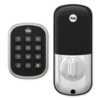 Yale ProSL Key Free Z-Wave Plus Push Button Deadbolt, Gen5, Satin Nickel